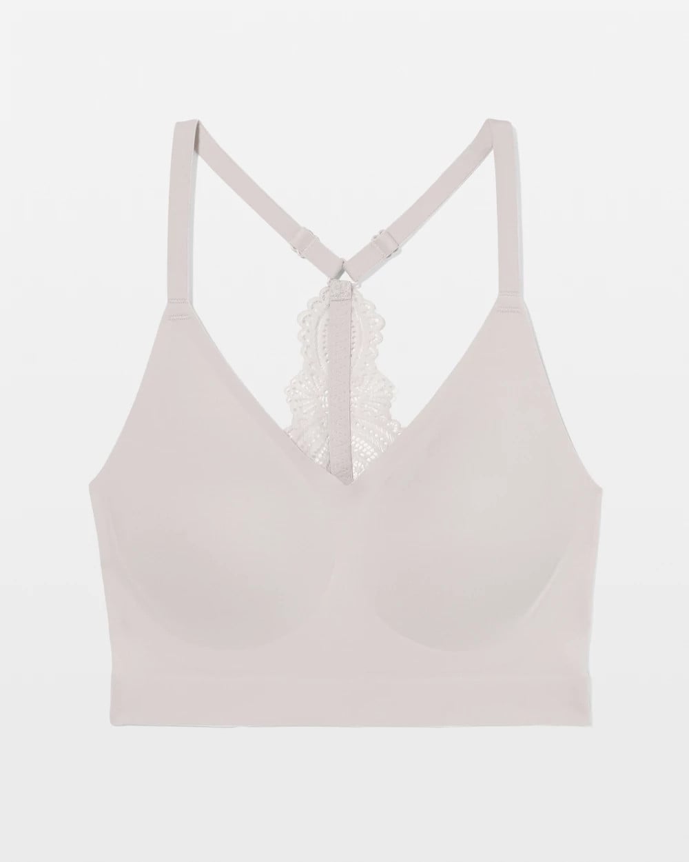Racerback Bralette with Lace Back - GRAY GLASS | Soma Women