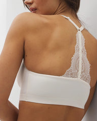 Racerback Bralette with Lace Back - IVORY | Soma Women