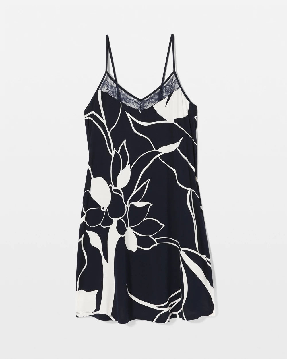 Lace Chemise - NOUVEAU FLORA NAVY | Soma Women