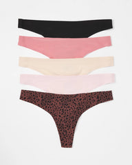 Soft Stretch Thong Panty 5 Pack - HOT SPOT MULTI PACK | Soma Women