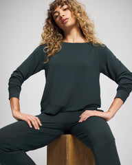 Long-Sleeve Pajama Top - GREEN JOLIE | Soma Women