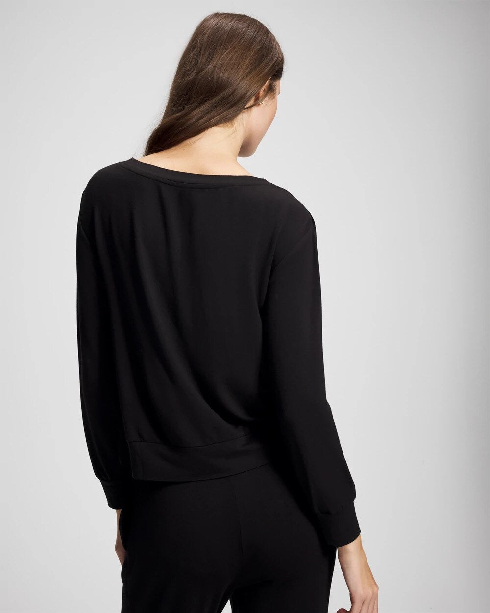 Long-Sleeve Pajama Top - BLACK | Soma Women
