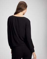 Long-Sleeve Pajama Top - BLACK | Soma Women