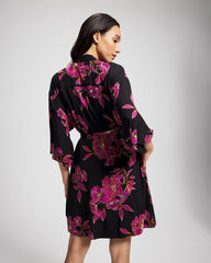 Short Robe - GILDED BLOOMS MAGENTA | Soma Women