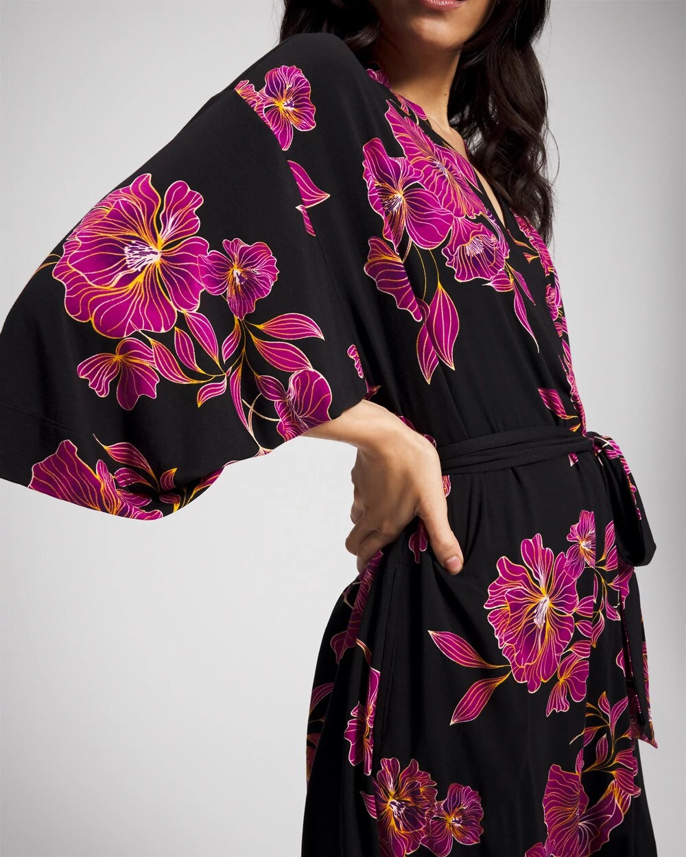 Short Robe - GILDED BLOOMS MAGENTA | Soma Women
