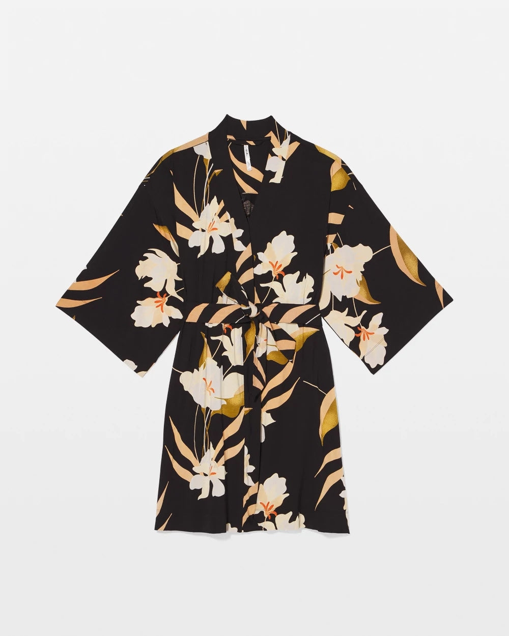 Short Robe - MYSTIC BLOOMS BLACK MID | Soma Women