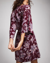 Short Robe - PAISLEY SPLENDOR PLUM | Soma Women