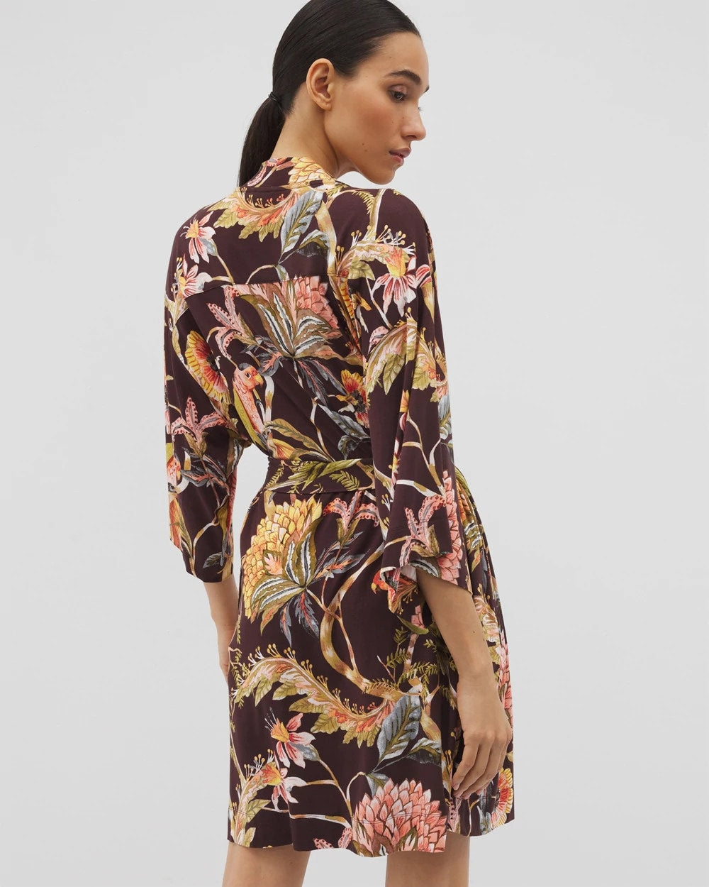 Short Robe - PARROT-DISO PLUME G PLUM | Soma Women