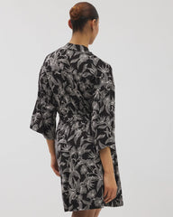 Short Robe - PLUMERIA BLOOMS BLK CH | Soma Women
