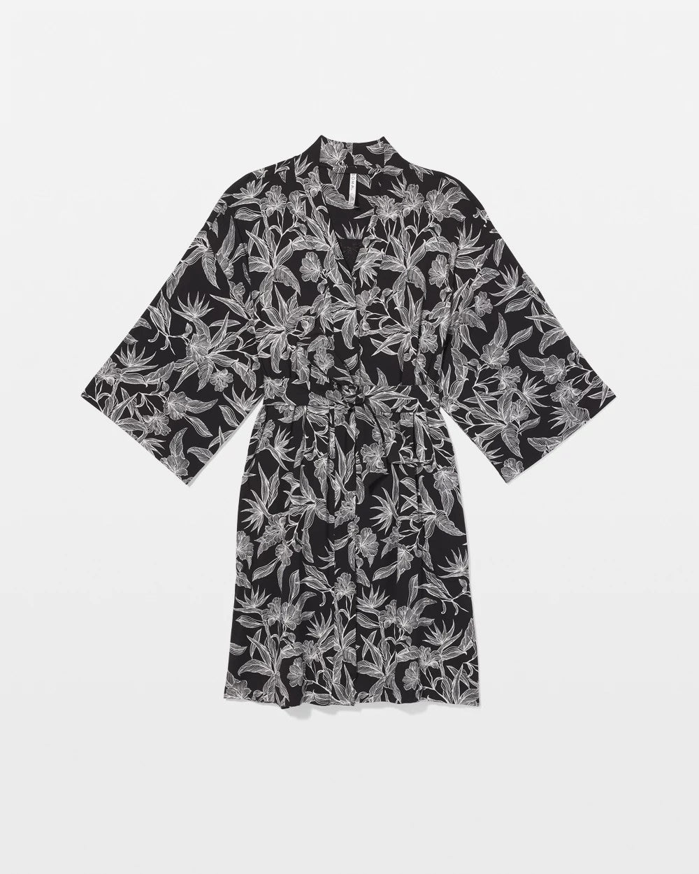 Short Robe - PLUMERIA BLOOMS BLK CH | Soma Women