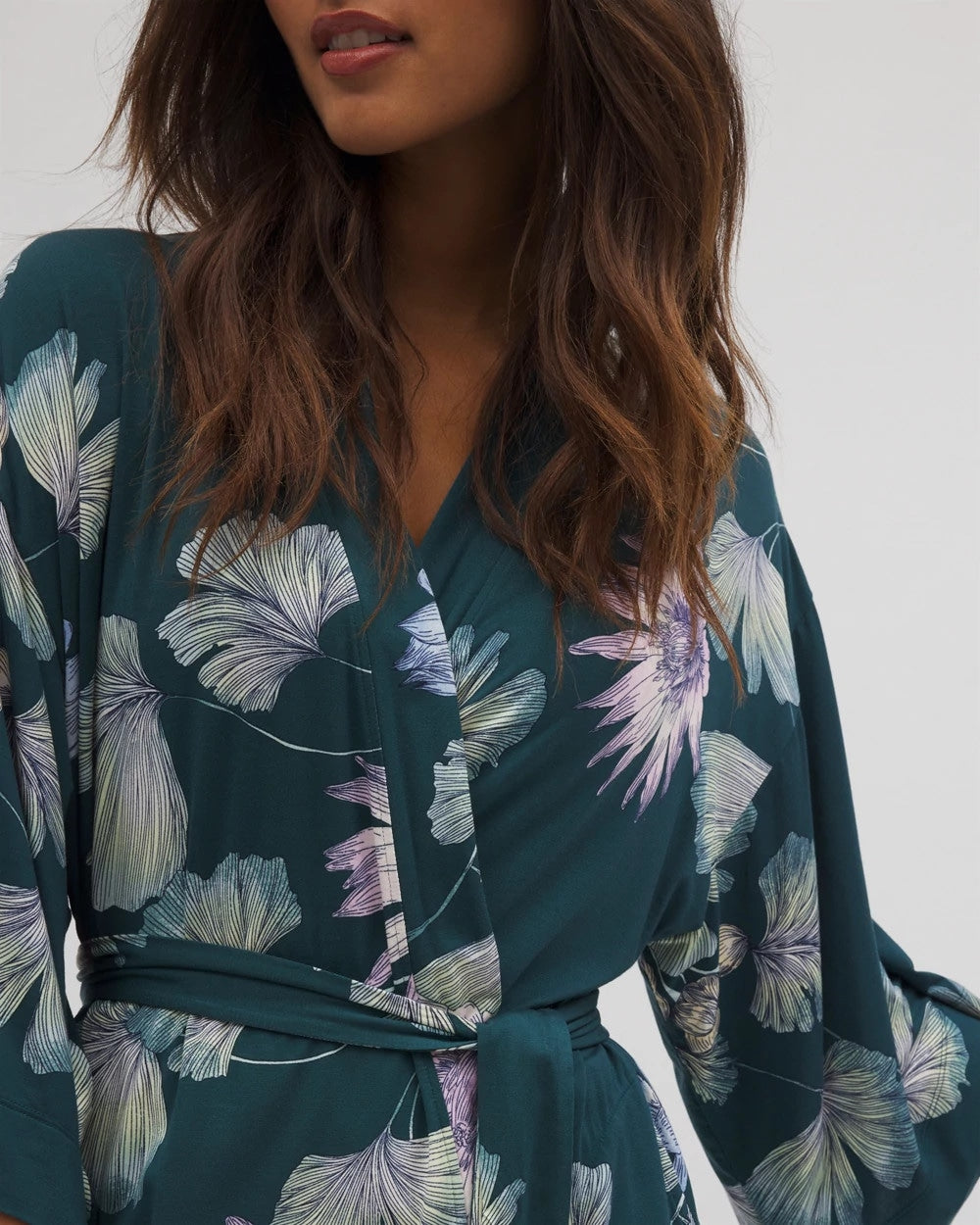 Short Robe - HAVEN BOTANICAL DARK SEA | Soma Women