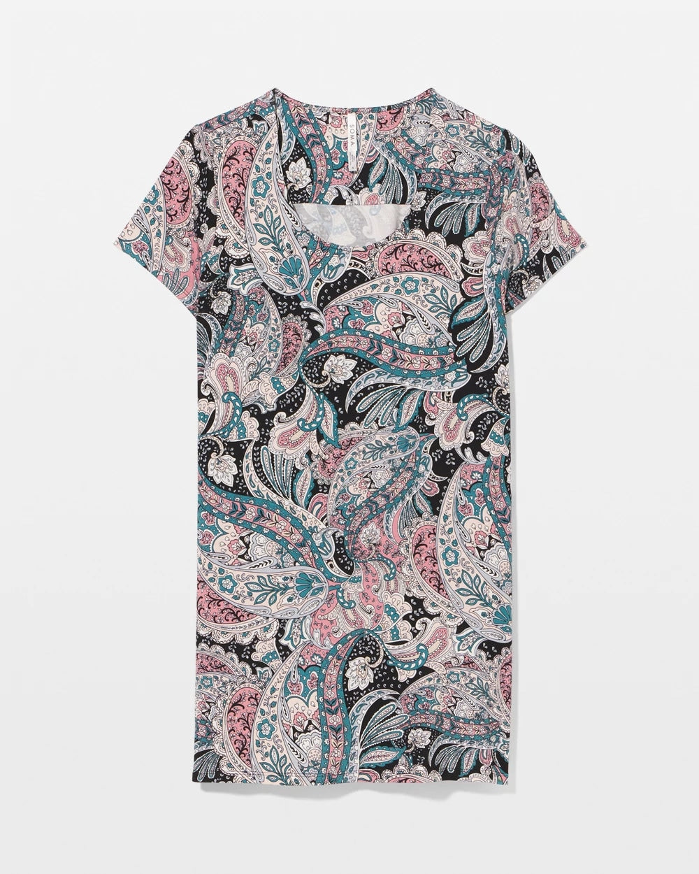 Short Sleeve Scoop Neck Sleepshirt - REGAL PAISLEY BLACK | Soma Women
