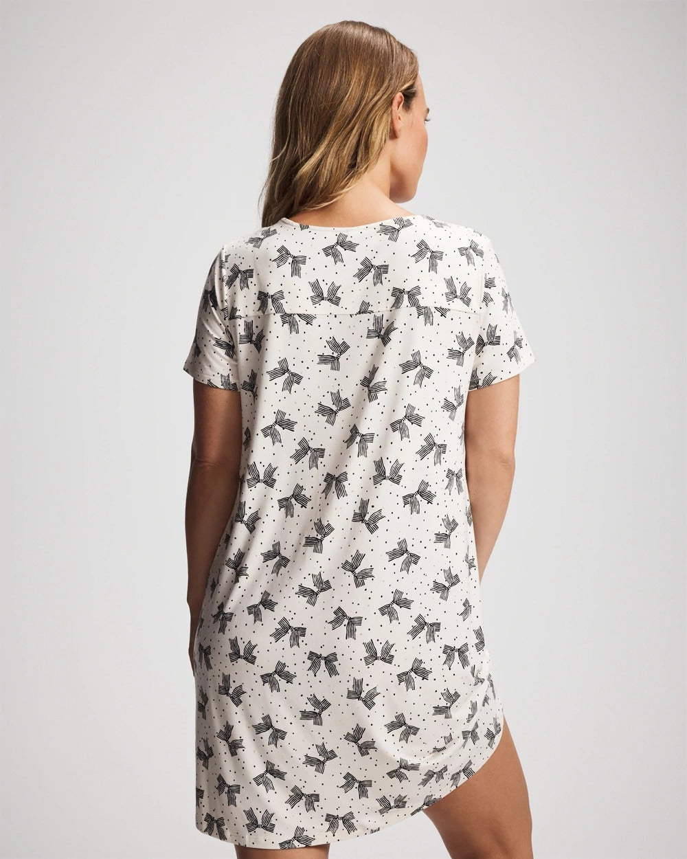 Short Sleeve Scoop Neck Sleepshirt - THATS A WRAP CHAMP MICRO | Soma Women