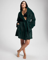 Plush Short Robe - GREEN JOLIE | Soma Women