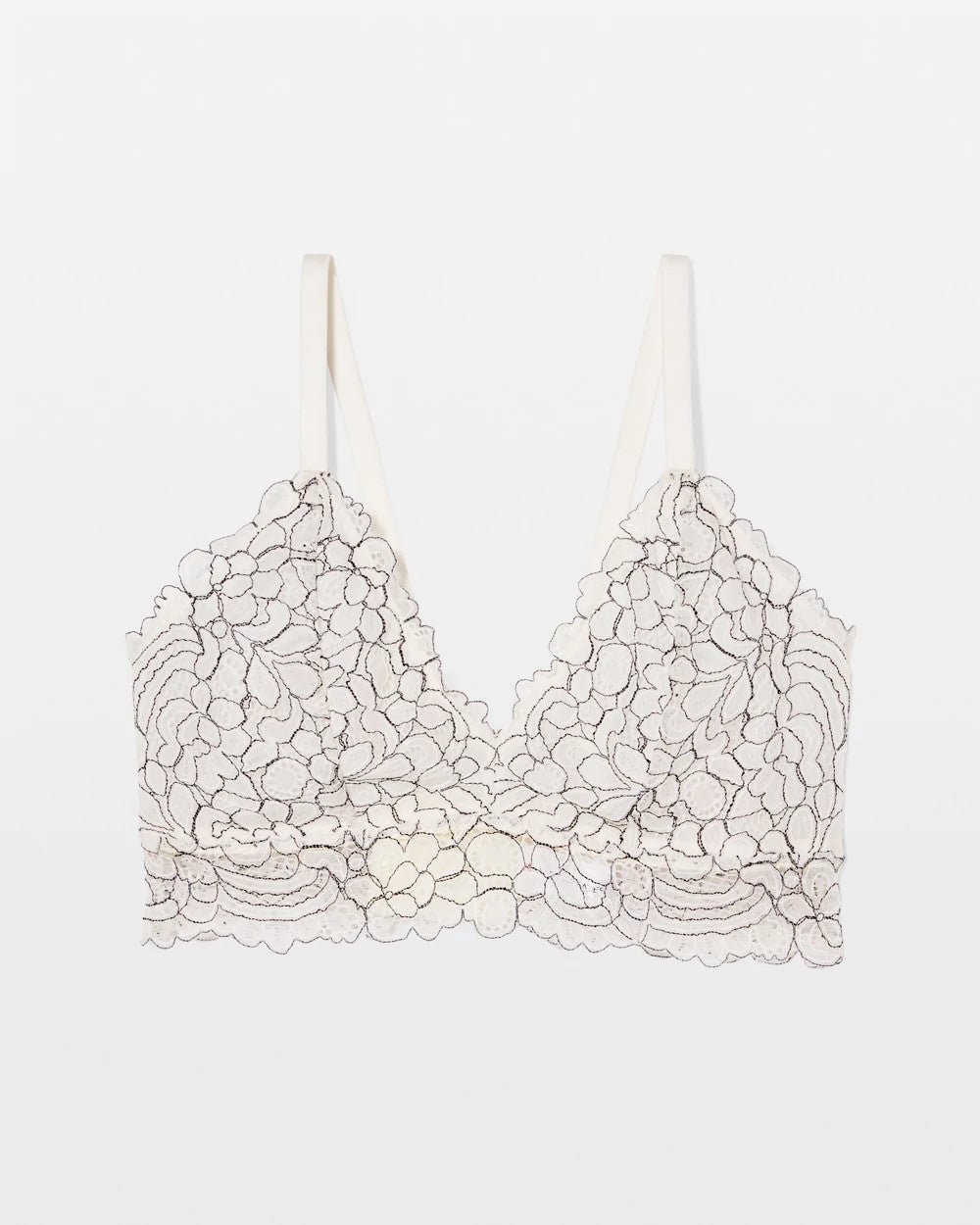Corded Lace Bralette - IVORY/BLACK CD | Soma Women