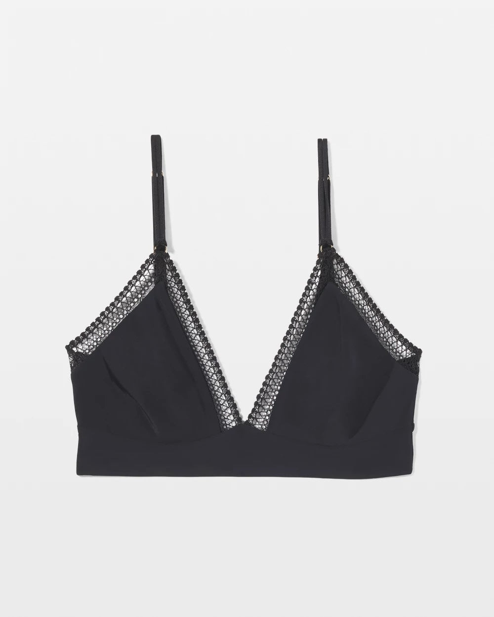 Geo Lace Trim Bralette - BLACK | Soma Women
