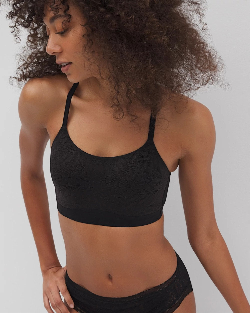 Lace Adjustable Bralette - BLACK | Soma Women
