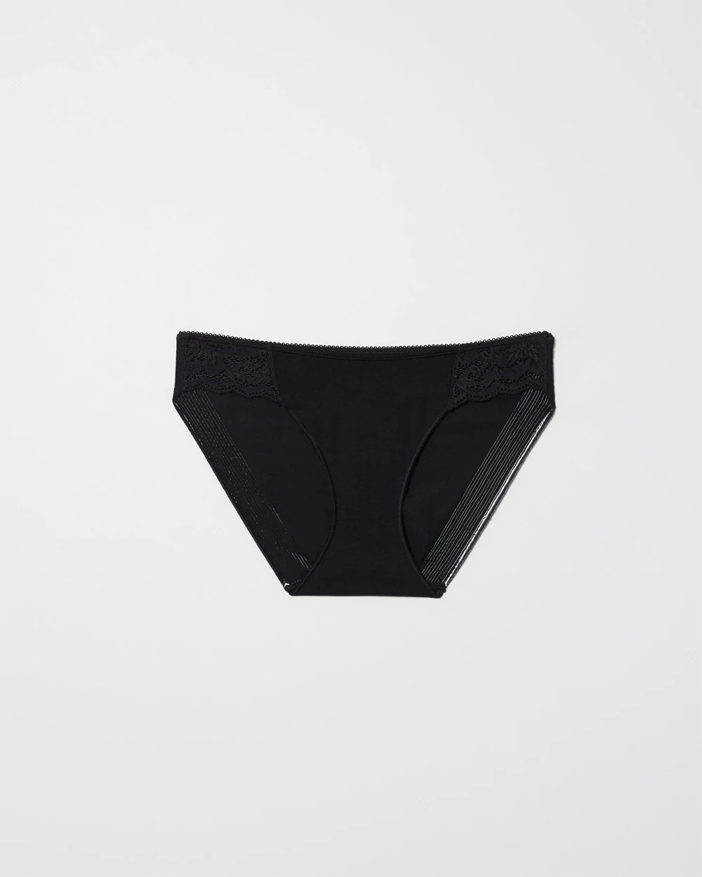 Cotton Blend Bikini Panty with Lace - BLACK | Soma Women