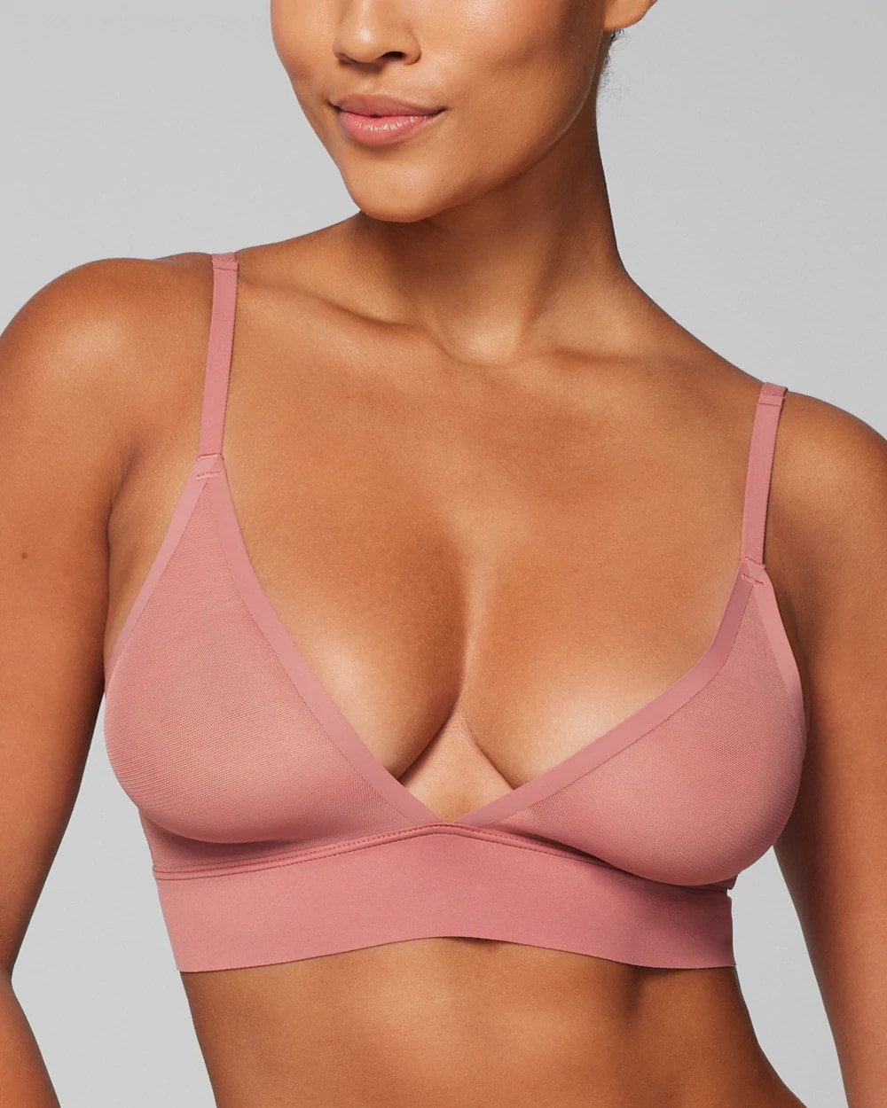 Triangle Mesh Bralette - CLAY ROSE | Soma Women