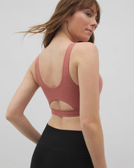 High-Neck Yoga Bra - CLAY ROSE | Soma Women