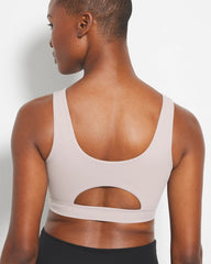 High-Neck Yoga Bra - SILVER TAUPE | Soma Women