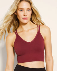 Longline Bra with Strappy Back - VERMILLION | Soma Women