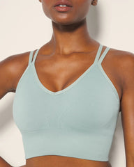 Longline Bra with Strappy Back - CHINOIS GREEN | Soma Women