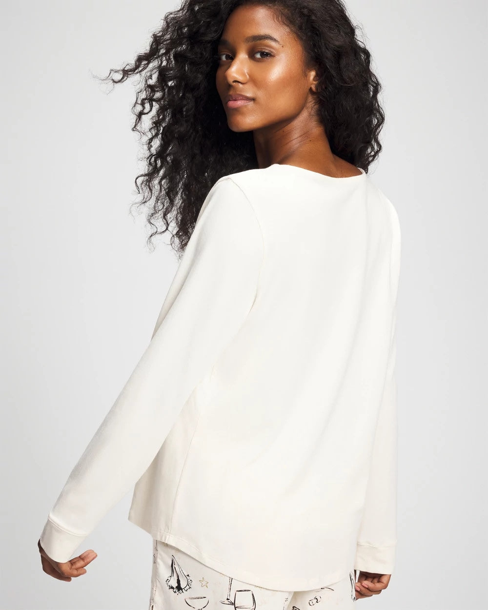 Long Sleeve Pajama Top - CHAMPAGNE DREAMS | Soma Women