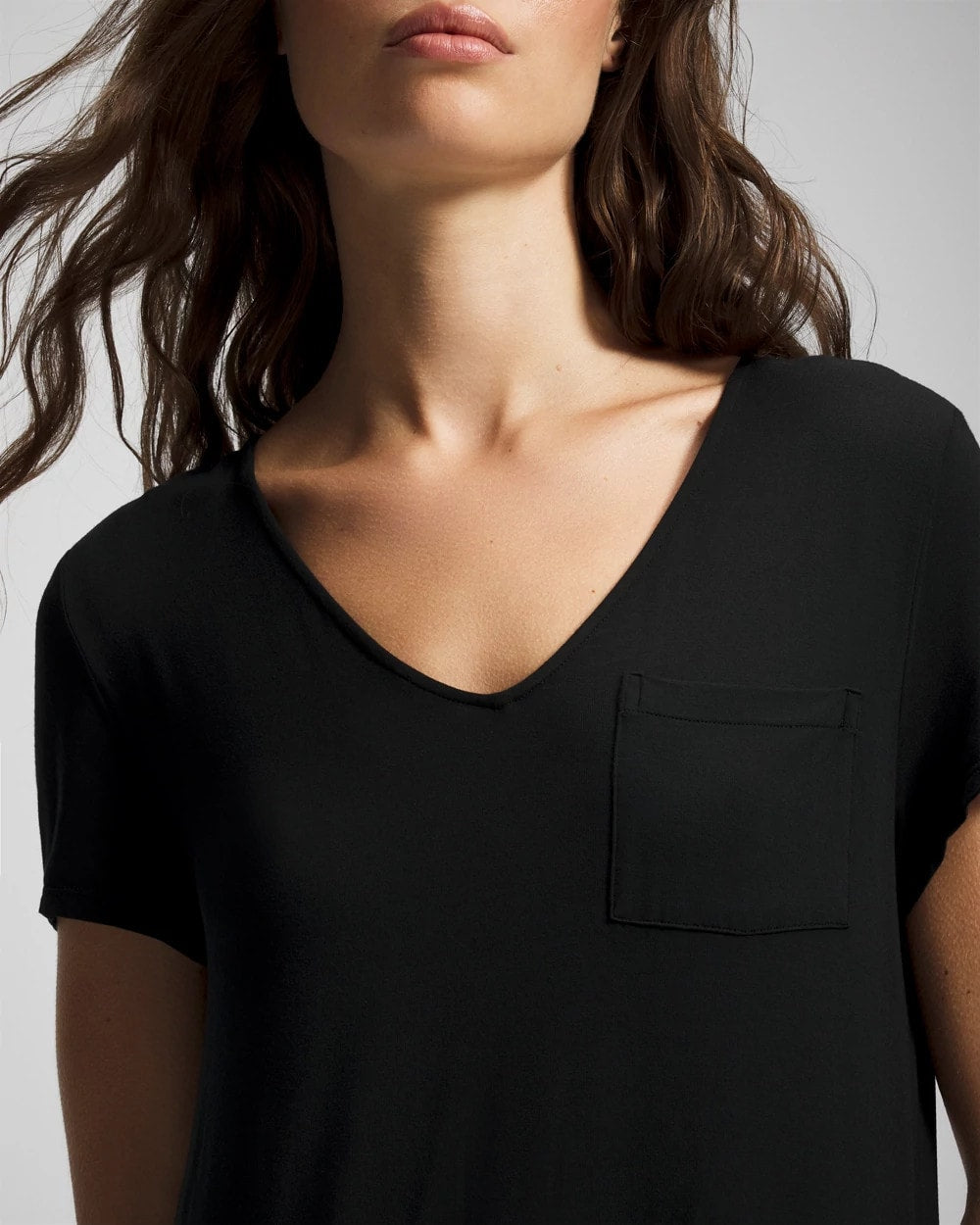 Short Sleeve Long Sleepshirt - BLACK | Soma Women