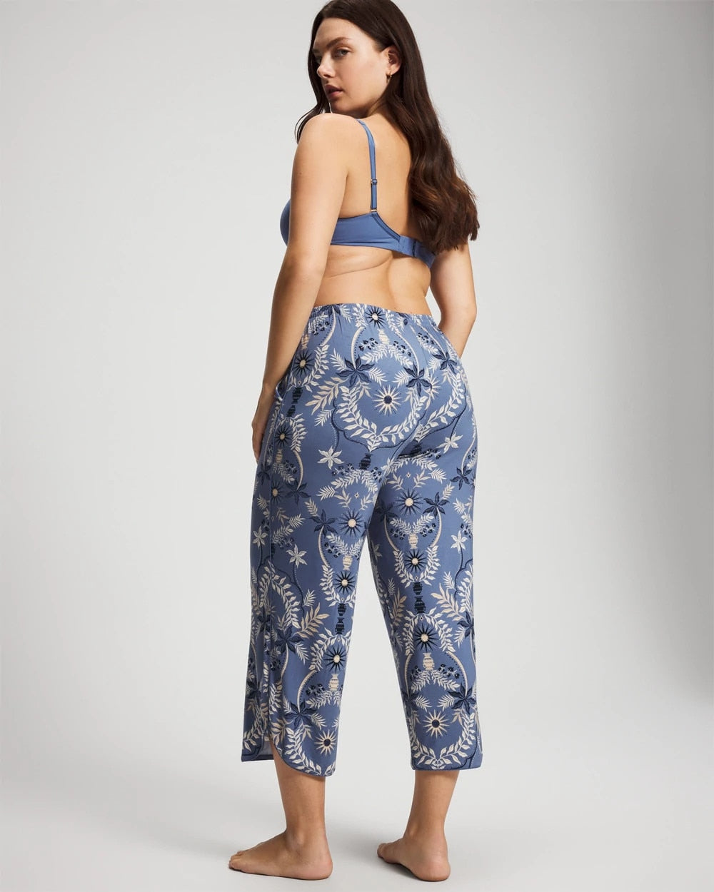 Piped Crop Pajama Pants - BOTANICAL TILE SUNDOWN | Soma Women