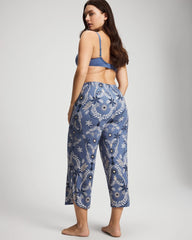 Piped Crop Pajama Pants - BOTANICAL TILE SUNDOWN | Soma Women