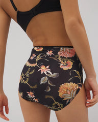 High-Waist Brief Panty - JAIPUR FLORAL BLACK | Soma Women