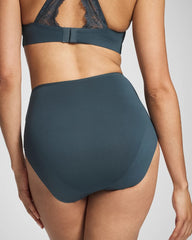 Tummy High-Waist Brief Panty with Lace - PETROL | Soma Women