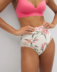 Tummy High-Waist Brief Panty with Lace - LE TIGRE FLORA MINI CH | Soma Women