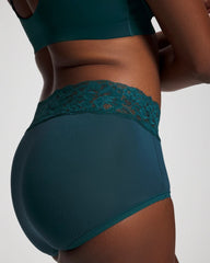 Brief Panty with Super Soft Signature Lace - DEEP TEAL W/ DTM FOIL | Soma Women