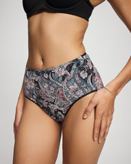 Tummy Modern Brief Panty - REGAL PAISLEY BLACK MINI | Soma Women