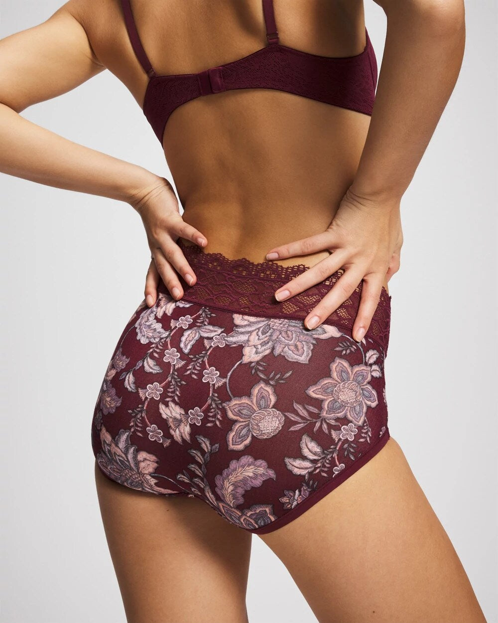 Brief Panty with Enchanting Lace - PAISLEY SPLENDOR M PLUM | Soma Women