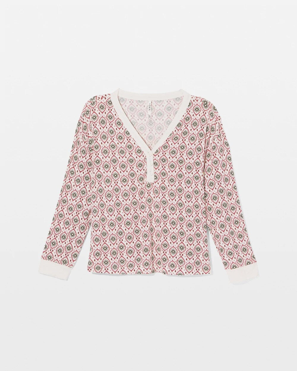 Long Sleeve Henley - PATTERNED PIECES CHAMP | Soma Women