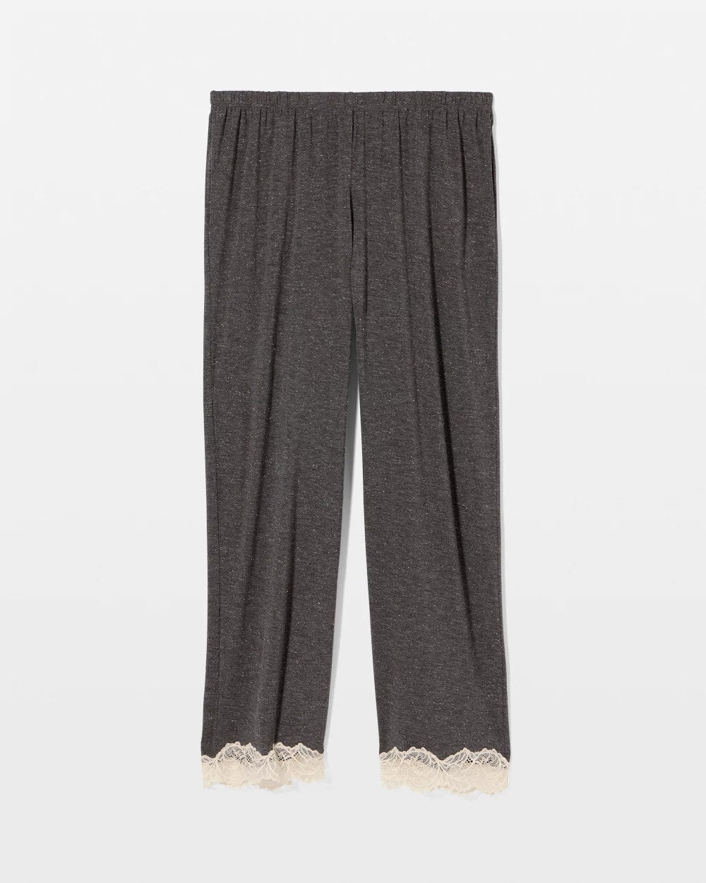 Lace Trim Pajama Pant - CHARCOAL HEATHER W/ SHINE | Soma Women