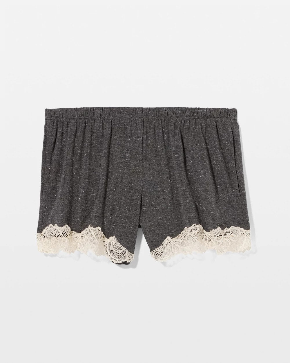 Lace Trim Pajama Short - CHARCOAL HEATHER W/ SHINE | Soma Women