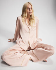 Long Sleeve Notch Collar Pajama Top - CAMEO ROSE | Soma Women
