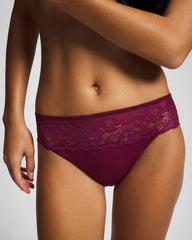 Edge Hipster Panty with Lace - POMEGRANATE WINE | Soma Women