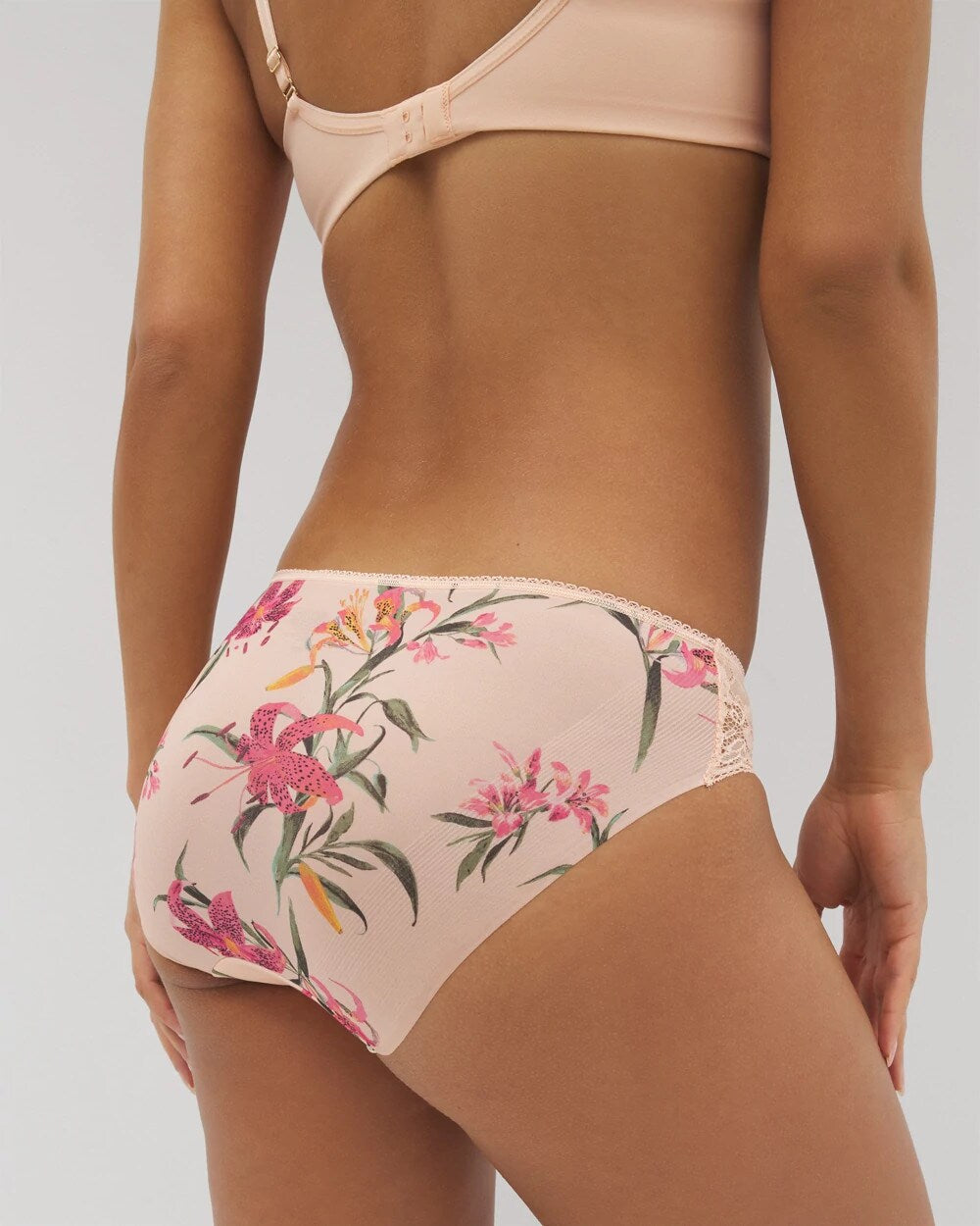 Edge Hipster Panty with Lace - LE TIGRE FLORA MINI PEACH | Soma Women