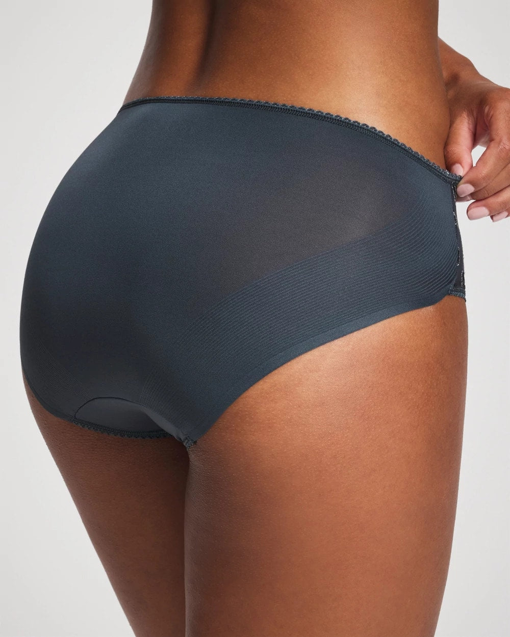 Hipster Panty with Sensuous Lace - PETROL W GREEN MIST | Soma Women