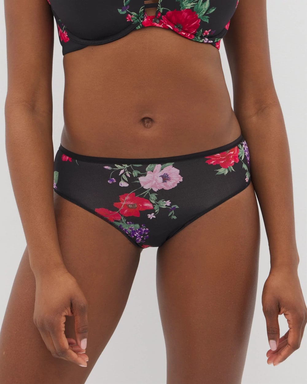 Cheeky Hipster Panty - RHAPSODY FLORA MINI BLACK | Soma Women