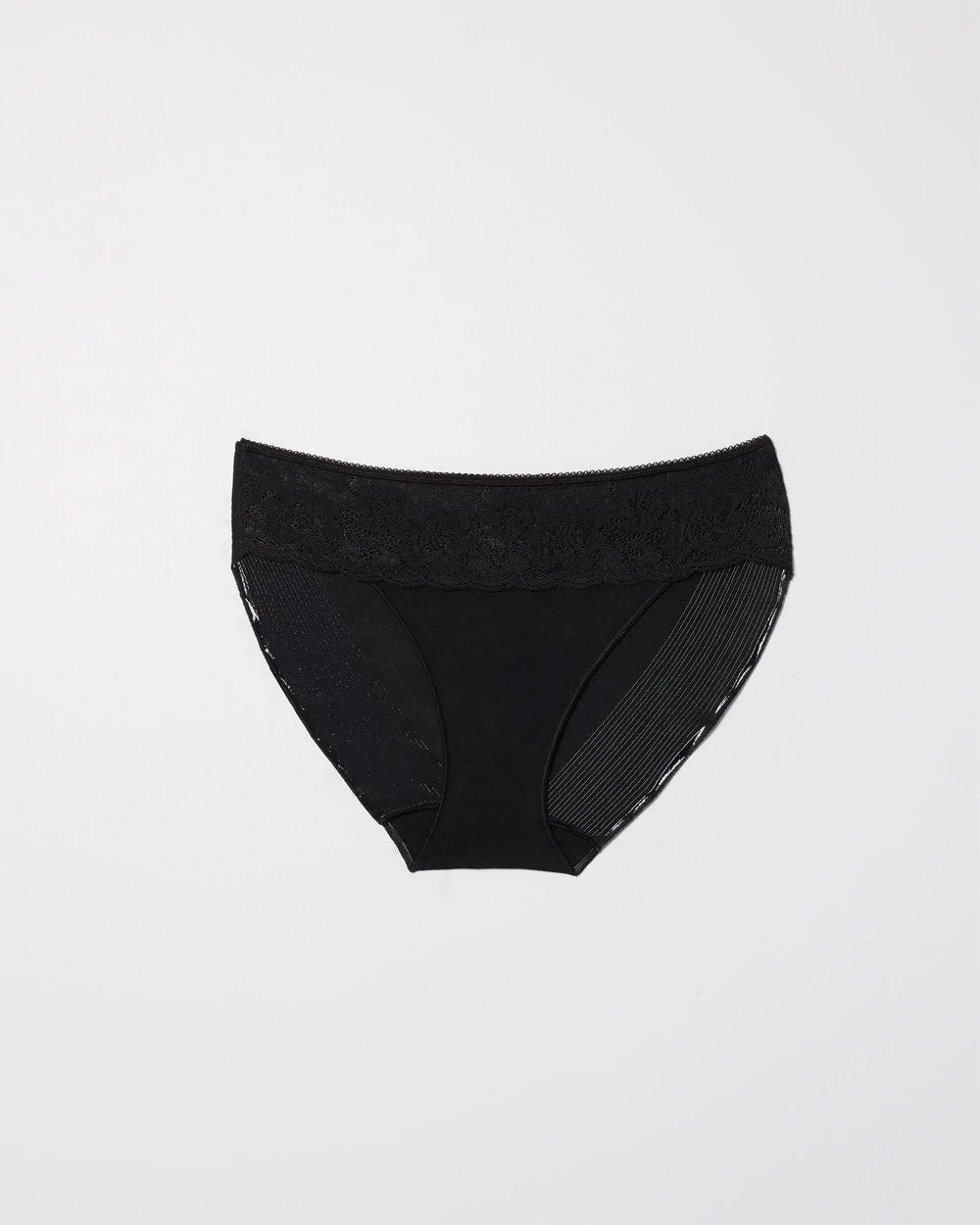 Cotton Blend Hipster Panty with Lace - BLACK | Soma Women