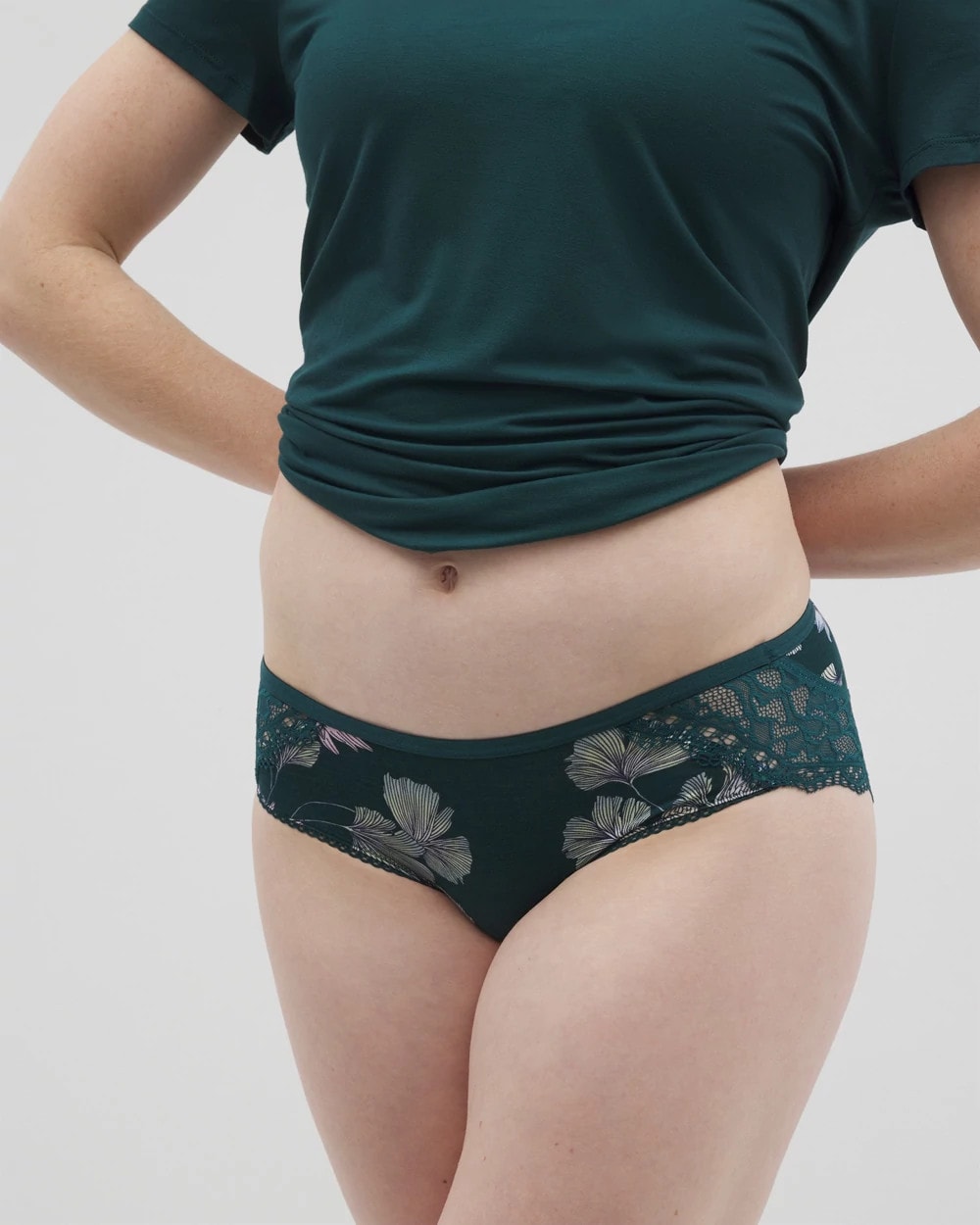 Hipster Panty with Enchanting Lace - HAVEN BOTANICAL M DK SEA | Soma Women