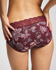 Hipster Panty with Enchanting Lace - PAISLEY SPLENDOR M PLUM | Soma Women