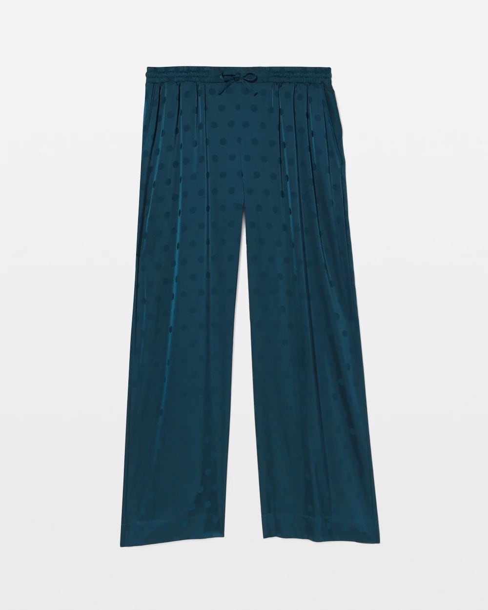 Jacquard Dot Satin Relaxed Pant - DRAMA DOTS DARK HARBOUR | Soma Women