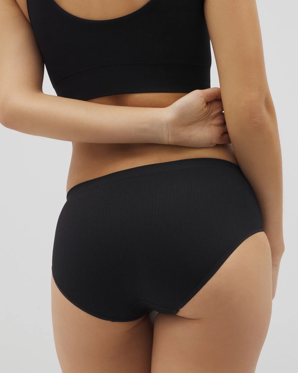 Seamless Rib Hipster Panty - BLACK | Soma Women